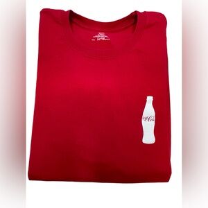 Coca Cola men’s XL graphic tshirt/double sided/Red/White/SS/advertising/logo